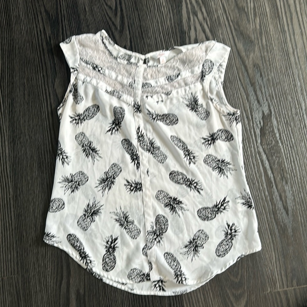 🍍CANDIES PINEAPPLE TANK BLOUSE 🍍sz med🍍J-1